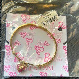 COPY - COPY - Barbie X Alex and Ani, Silhouette Heart Charm Tension Bangle in S…